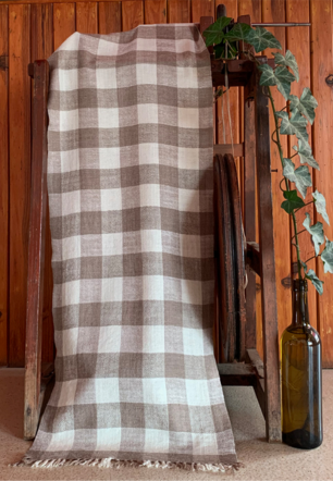 Ivory Check Scarf