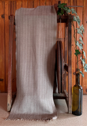 Ivory Striped Scarf