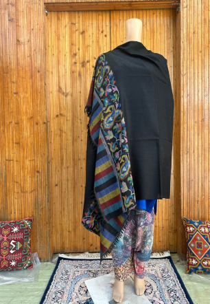 Royal Black Kani pashmina shawl