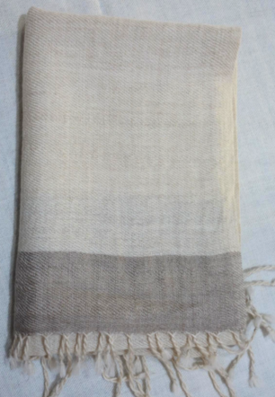 Wedding Ivory Grey Pashmina Scarf